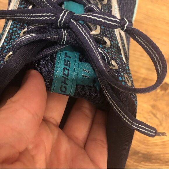 BROOKS ghost navy blue athletic training running shoes sneakers sz 10 women’s - Picture 3 of 7